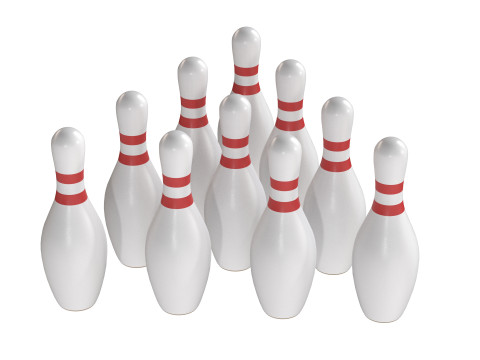 Bowlin pins and balls 3D Model