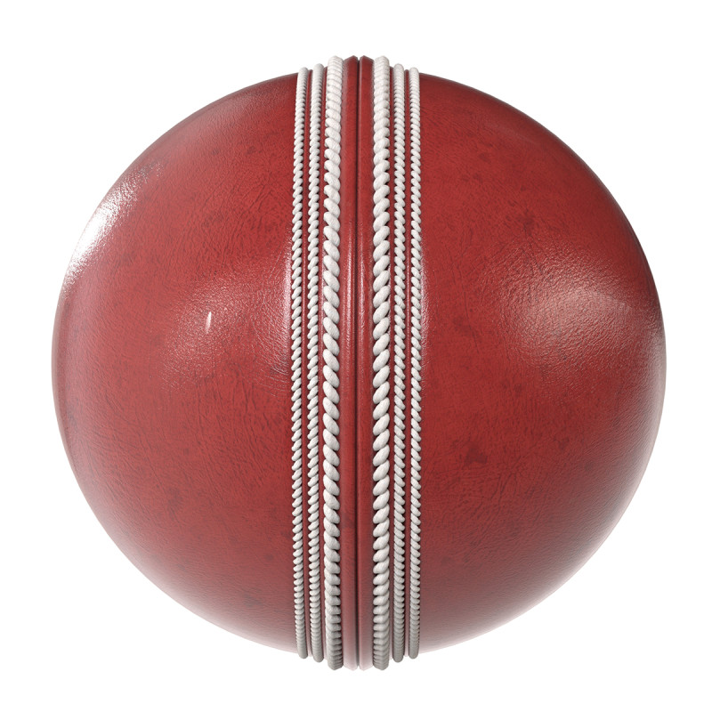 Cricket ball 3D Model .c4d .max .obj .3ds .fbx .stl .blend 