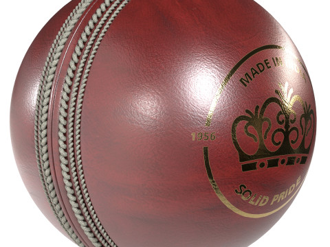 クリケットボールの赤い王冠 3Dモデル