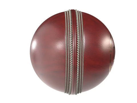 Cricket ball red crown 3D Model