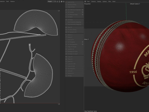 板球红冠 3D 模型