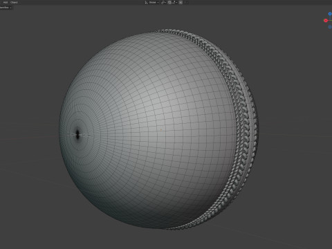 板球红冠 3D 模型