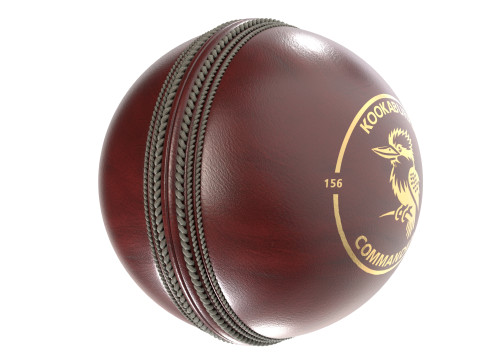 Palla da cricket kookaburra rossa Modello 3D