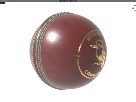 Palla da cricket kookaburra rossa Modello 3D