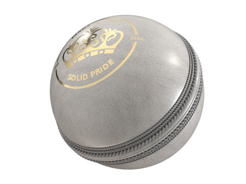 Coroa branca de bola de cr&iacute;quete Modelo 3D