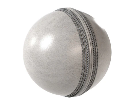 Cricket ball white crown 3D Model