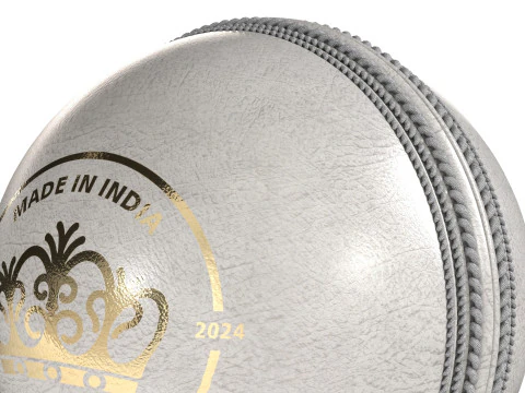 Cricket ball white crown 3D Model