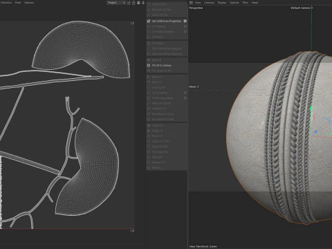 Cricket ball white crown 3D Model