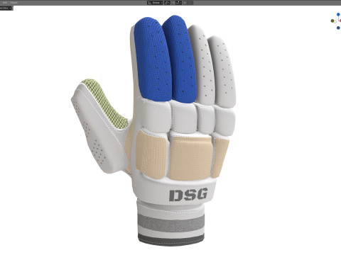 板球手套 3D 模型
