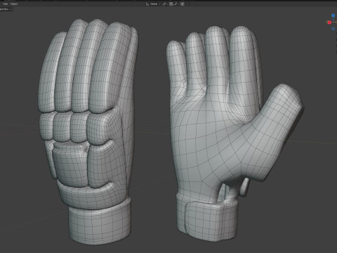 板球手套 3D 模型