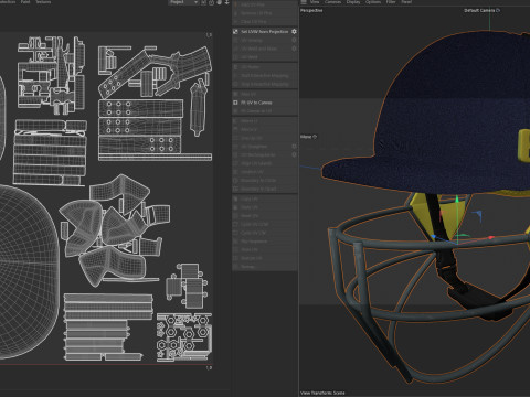 板球头盔 3D 模型