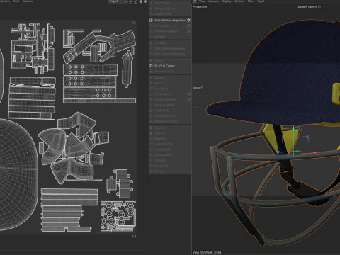 크리켓 헬멧 3D 모델