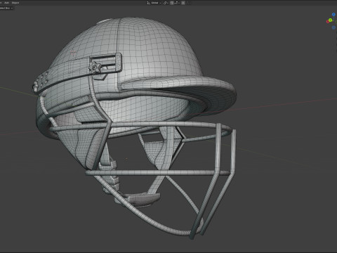 板球头盔 3D 模型