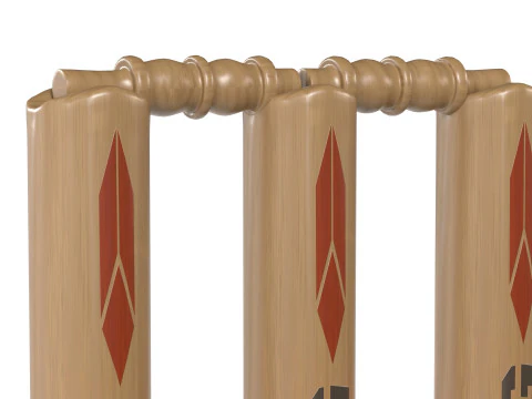 Cricket stump wicket 3D Model