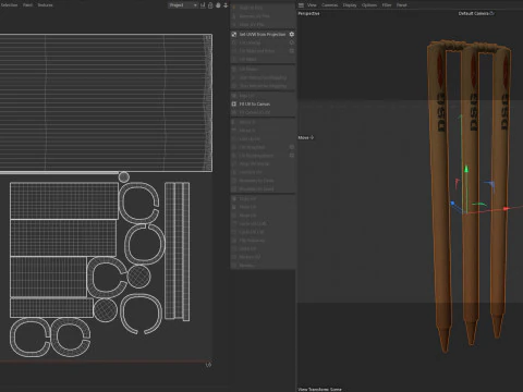 Cricket stump wicket 3D Model