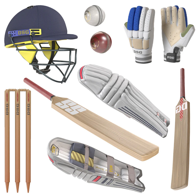 Cricket Sports collection 3D Model .c4d .max .obj .3ds .fbx .stl .blend
