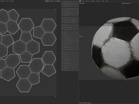Piłka nożna jest brudna Model 3D