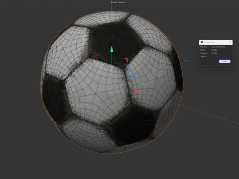Piłka nożna jest brudna Model 3D