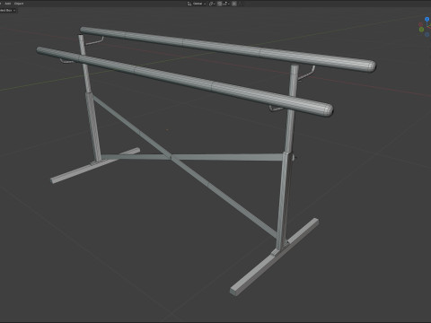 독립형 발레 바레 3D 모델