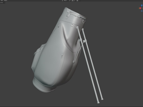 Gold club bag 3D Model