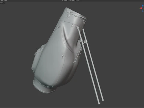 Gold club bag 3D Model