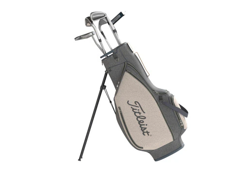 Golf Bag Clubs and Putter 3D Model