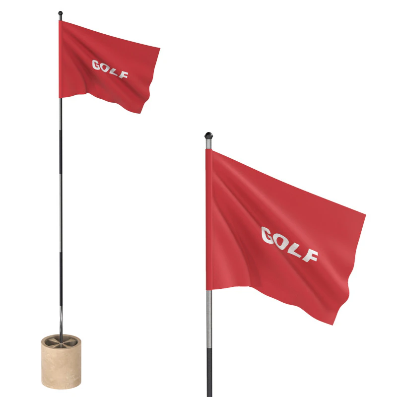 Golf flag 3D Model .c4d .max .obj .3ds .fbx .stl .blend 