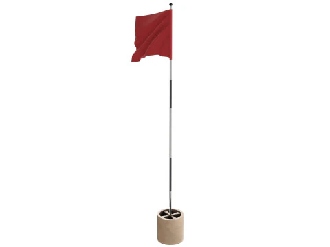 Golf flag 3D Model