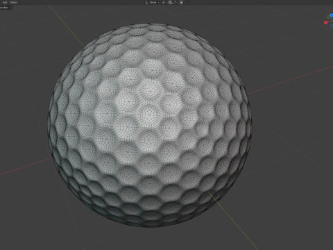 Palla da golf Modello 3D