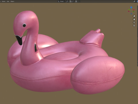 Cigno gonfiabile della piscina Modello 3D