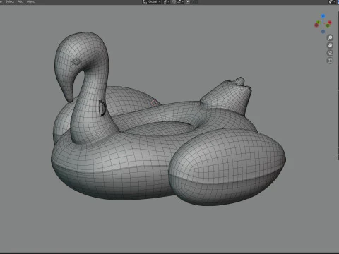 Inflatable Pool Swan 3D Model