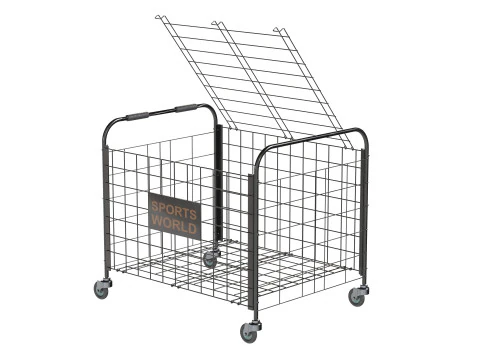 Metal ball storage black empty 3D Model
