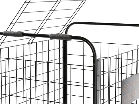 मेटल बॉल भंडारण काला खाली 3D मॉडल