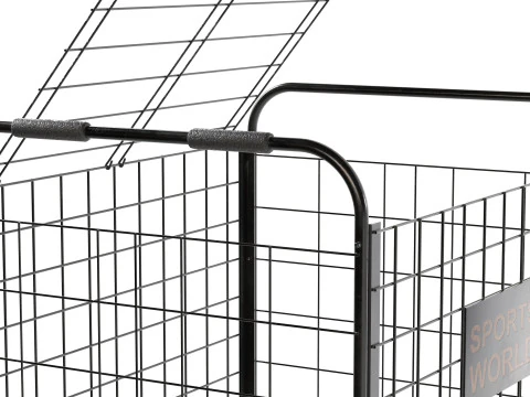 Metal ball storage black empty 3D Model