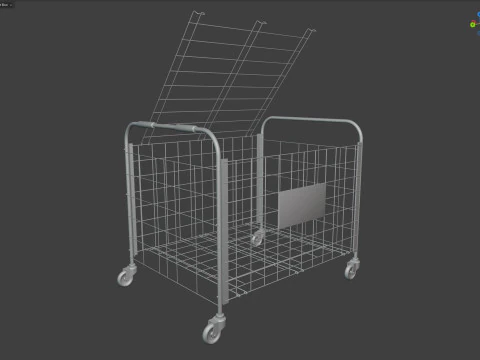 Metal ball storage black empty 3D Model