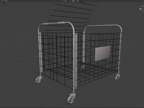 Metal ball storage black empty 3D Model