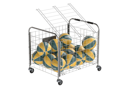 Metal ball storage steel and basketball wilson 3D Model