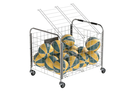 Metal ball storage steel and basketball wilson 3D Model