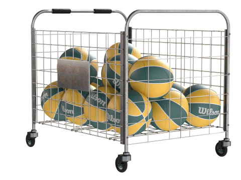 Metal ball storage steel and basketball wilson 3D Model