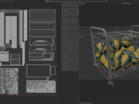 Metal ball storage steel and basketball wilson 3D Model