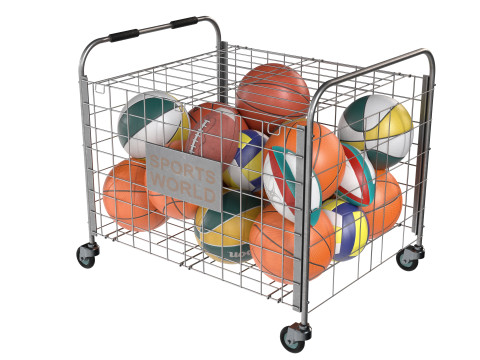 Metalowa stal do przechowywania kulek i wiele kulek Model 3D