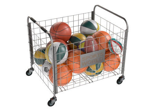 Metalowa stal do przechowywania kulek i wiele kulek Model 3D