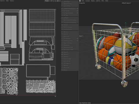 Metalowa stal do przechowywania kulek i wiele kulek Model 3D