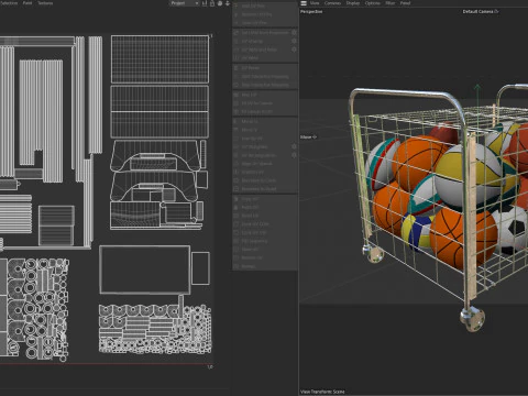 Stoccaggio di sfere metalliche in acciaio e sfere multiple Modello 3D