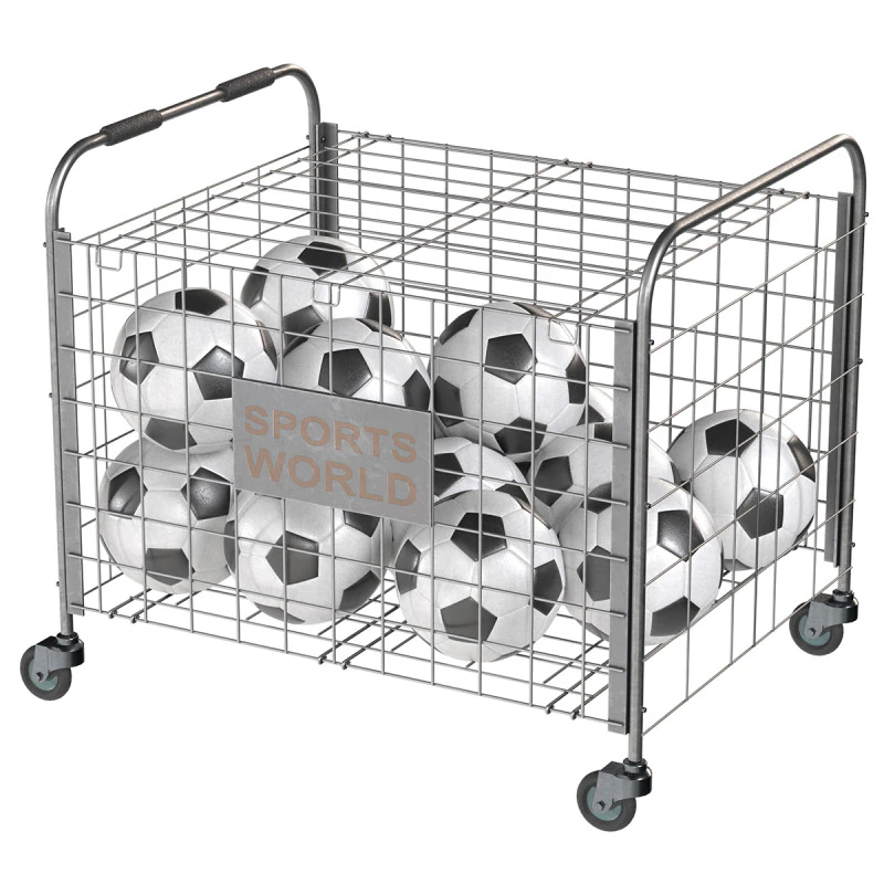 Metal ball storage steel and soccer balls 3D Model .c4d .max .obj .3ds .fbx .stl .blend 