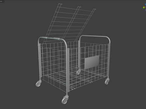 Metalen kogelopslag staal leeg 3D Model