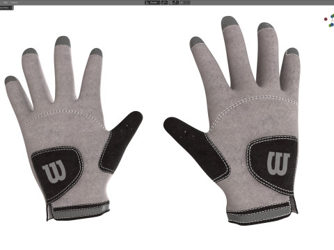 Nylon sports gloves 3D Model