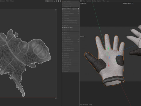 Nylon sports gloves 3D Model