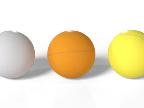 Ping pong balls 3D Model