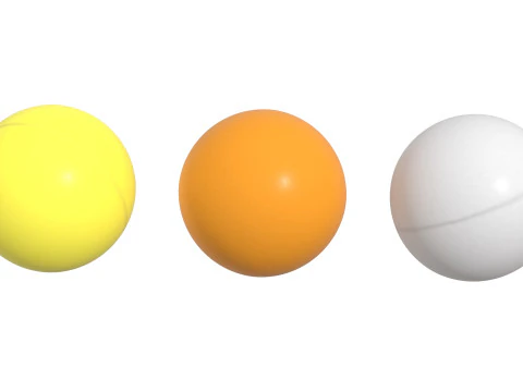 Ping pong balls 3D Model